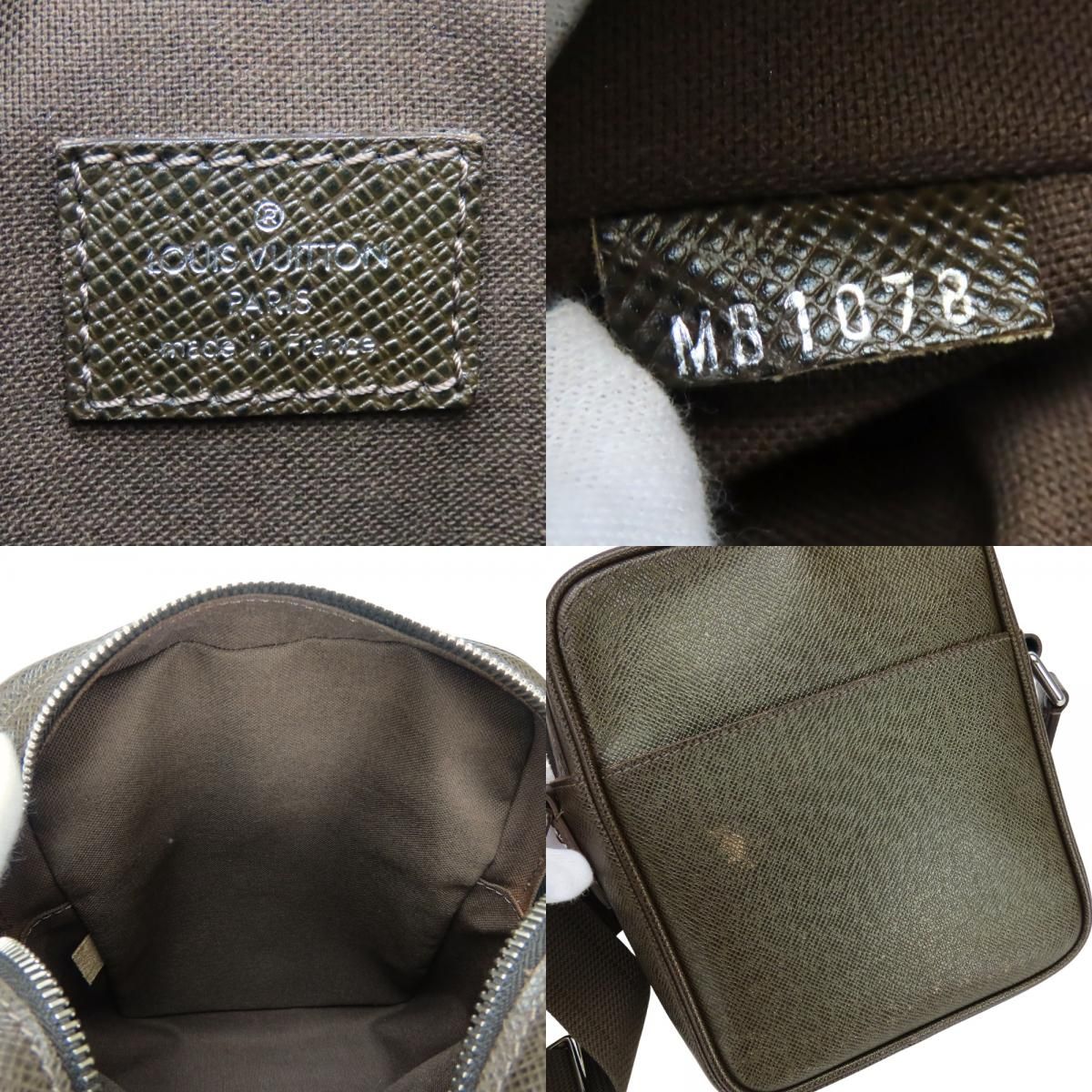 Louis Vuitton Shoulder Bag Dimitri Taiga Grizzly Brown Crossbody Casual Daily — view 5