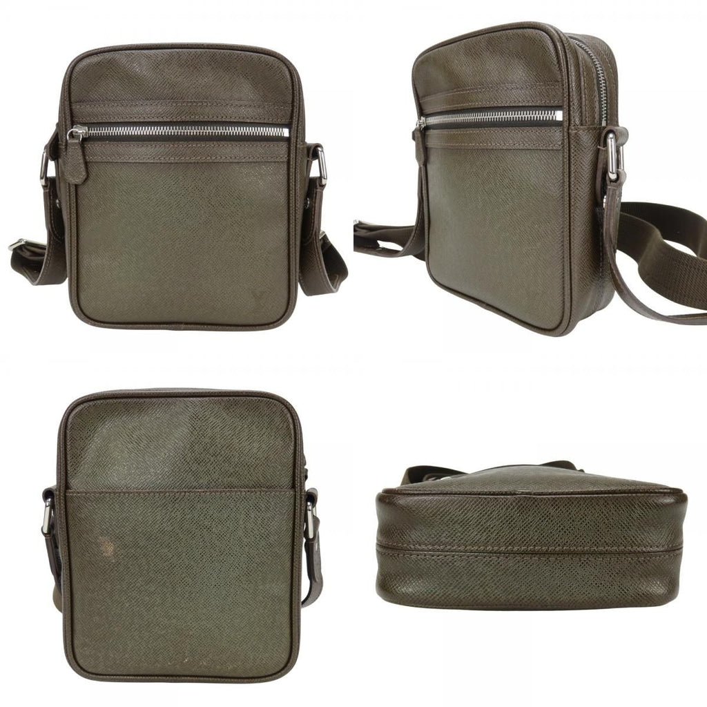 Louis Vuitton Shoulder Bag Dimitri Taiga Grizzly Brown Crossbody Casual Daily — view 2