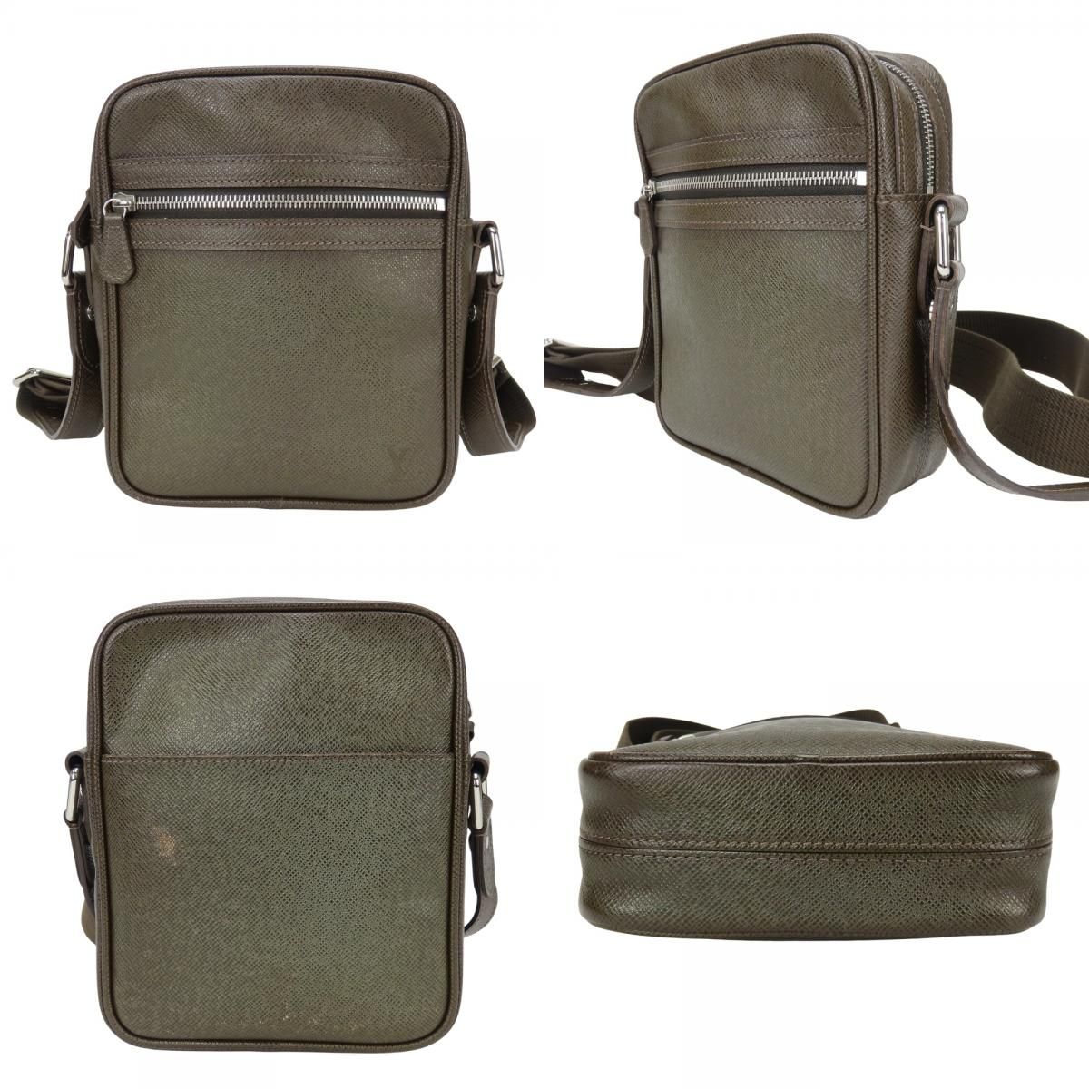 Louis Vuitton Shoulder Bag Dimitri Taiga Grizzly Brown Crossbody Casual Daily — view 2