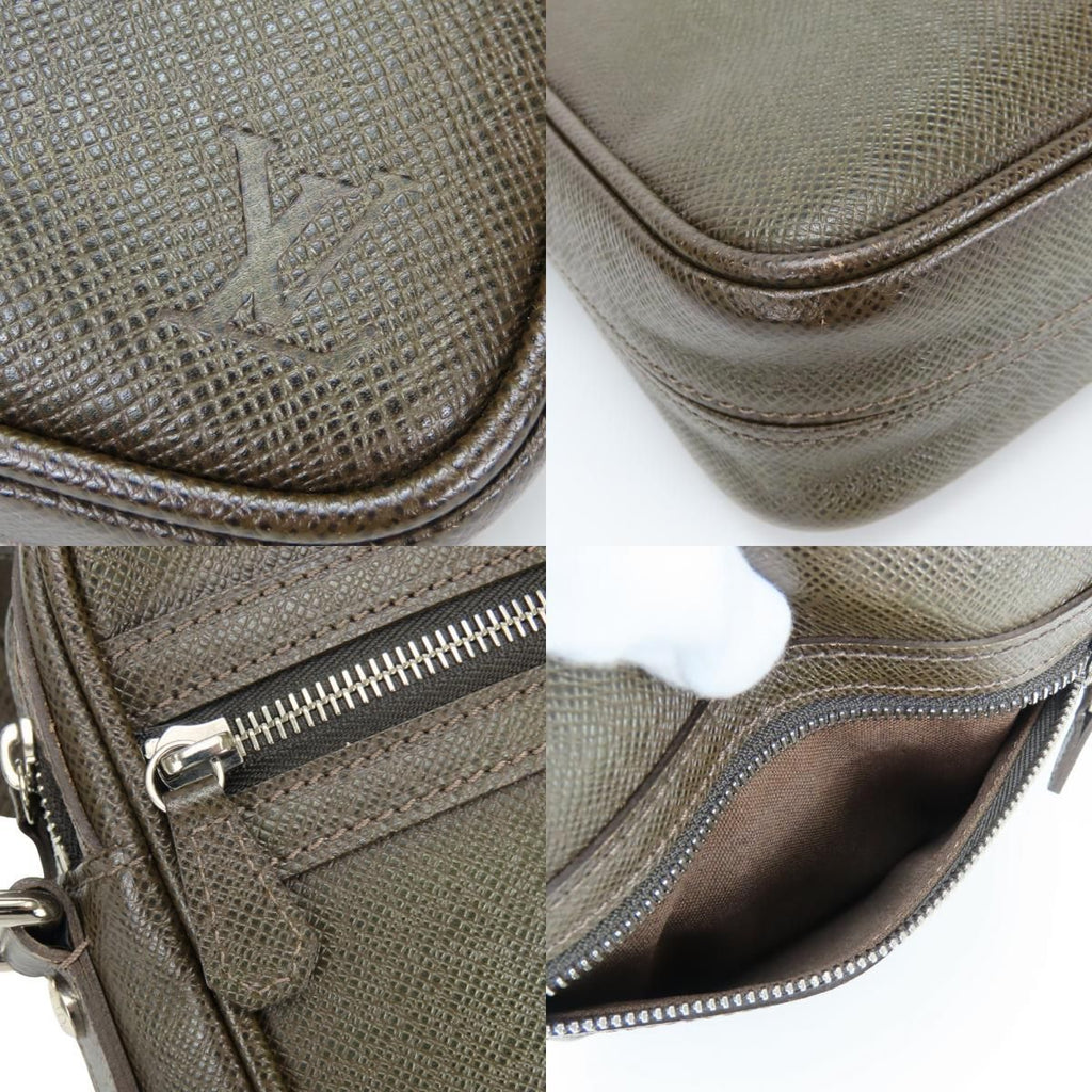 Louis Vuitton Shoulder Bag Dimitri Taiga Grizzly Brown Crossbody Casual Daily — view 3