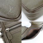Louis Vuitton Shoulder Bag Dimitri Taiga Grizzly Brown Crossbody Casual Daily — view 3
