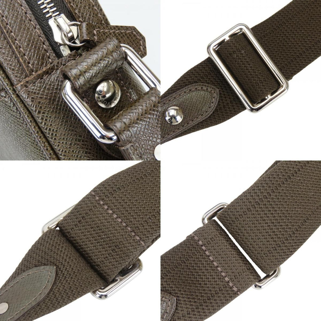 Louis Vuitton Shoulder Bag Dimitri Taiga Grizzly Brown Crossbody Casual Daily — view 8