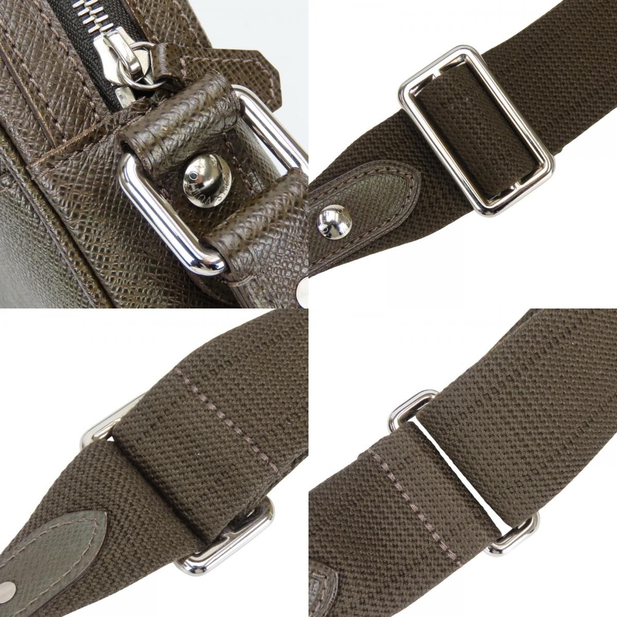 Louis Vuitton Shoulder Bag Dimitri Taiga Grizzly Brown Crossbody Casual Daily — view 8