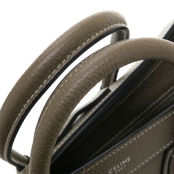 Celine Luggage Nano Drummed Calfskin Messenger Bag — view 3