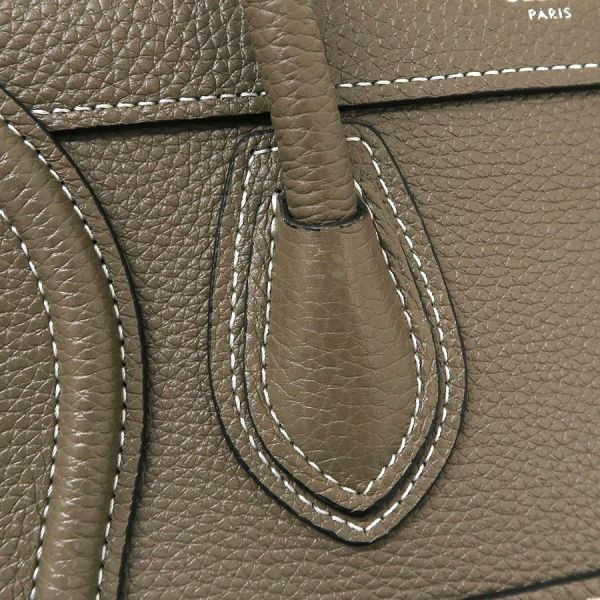 Celine Luggage Nano Drummed Calfskin Messenger Bag — view 8