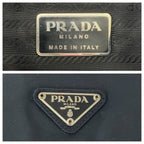 Prada Tessuto Black Silver Nylon Shoulder Bag Pochette — view 4