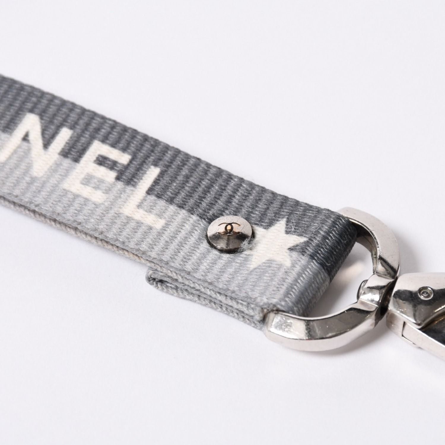 Chanel Sports Line Neck Strap Key Holder CC Logo Gray Silver — view 6