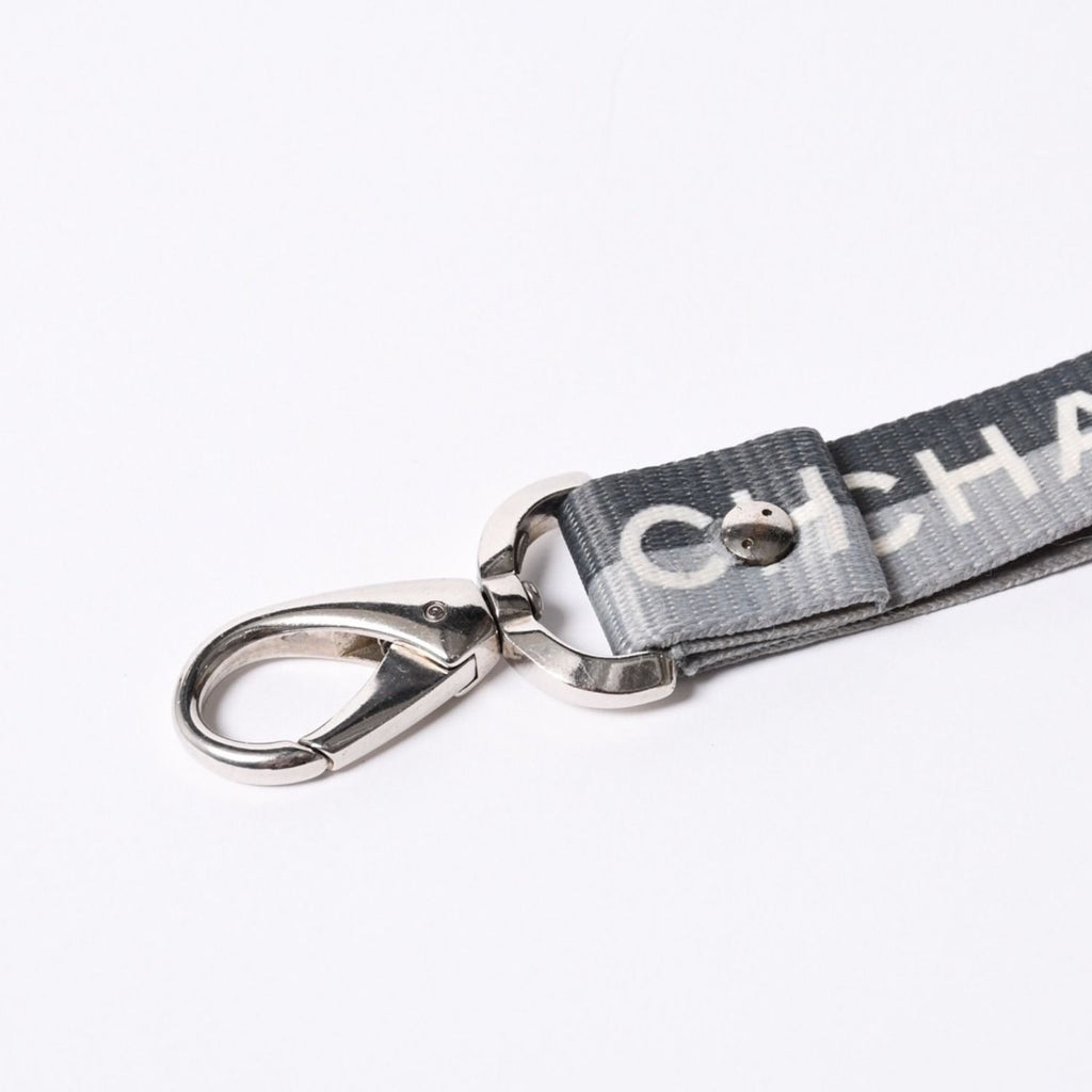 Chanel Sports Line Neck Strap Key Holder CC Logo Gray Silver — view 4