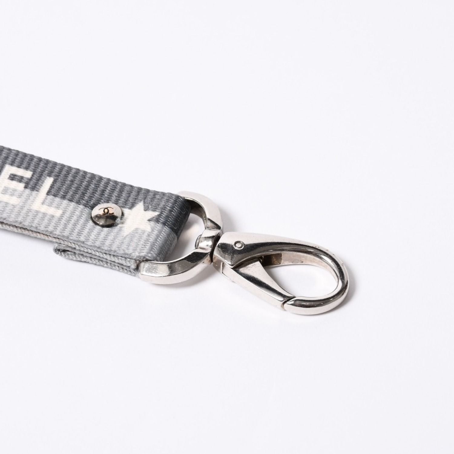 Chanel Sports Line Neck Strap Key Holder CC Logo Gray Silver — view 5