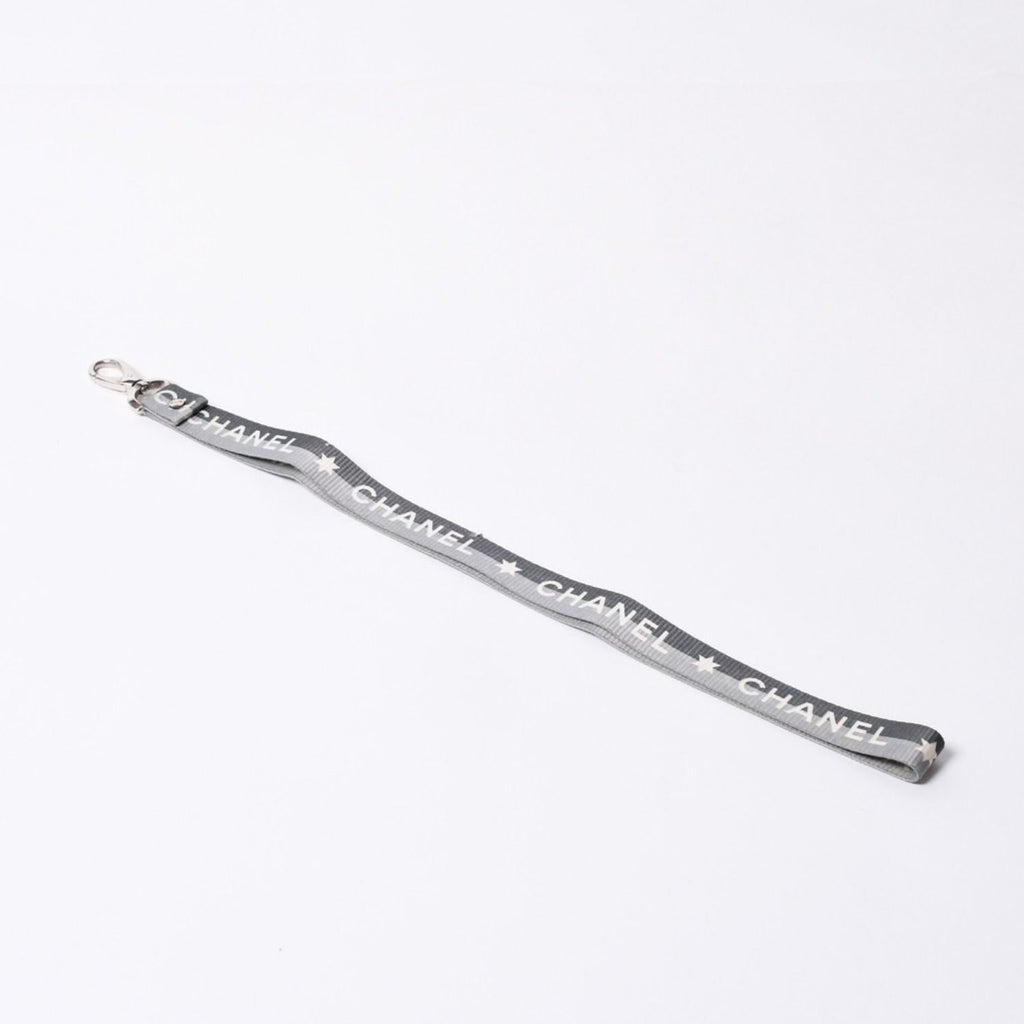 Chanel Sports Line Neck Strap Key Holder CC Logo Gray Silver — view 3