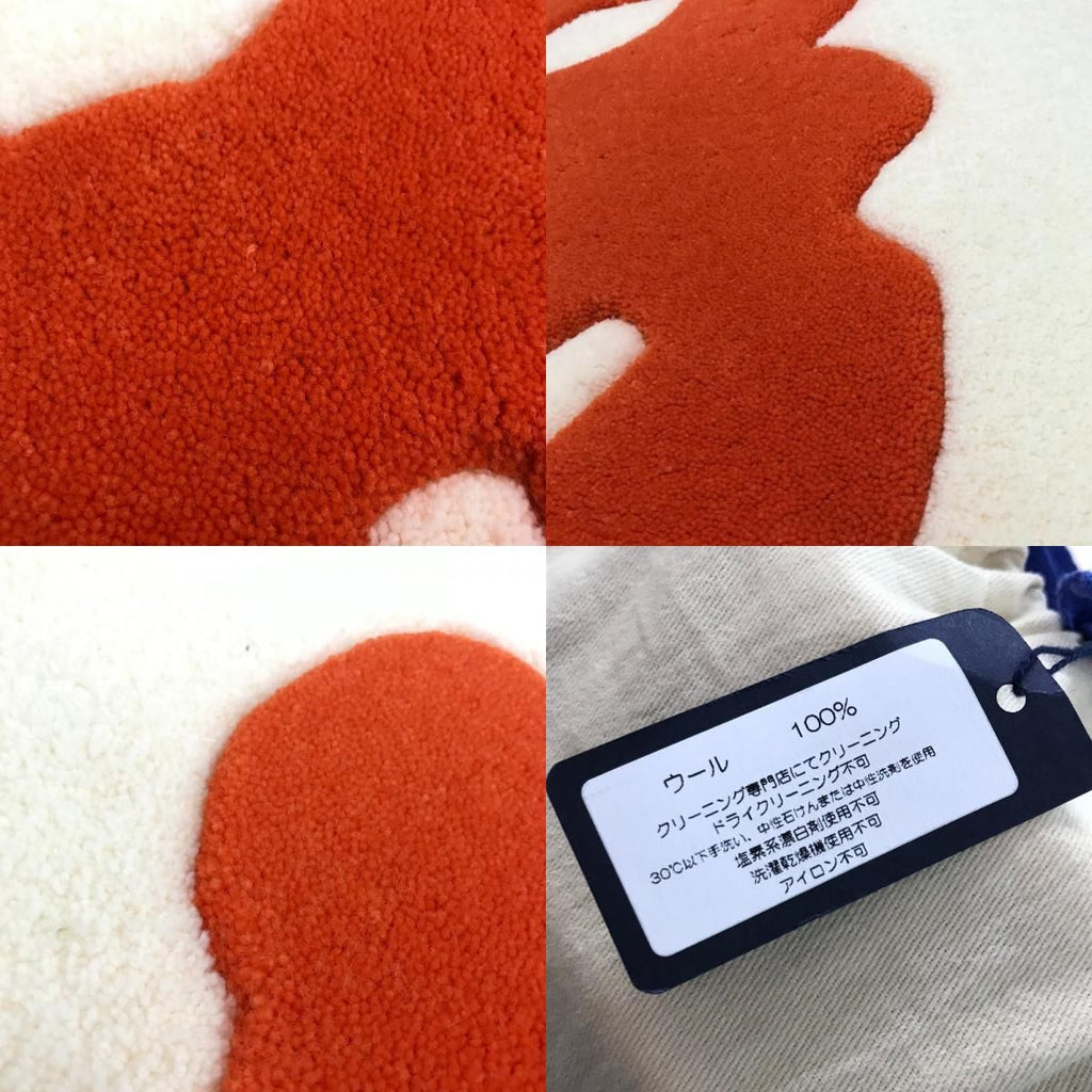 Louis Vuitton Object Logo Bicolor Rug Mat Carpet Wool White Shoulder Bag — view 9