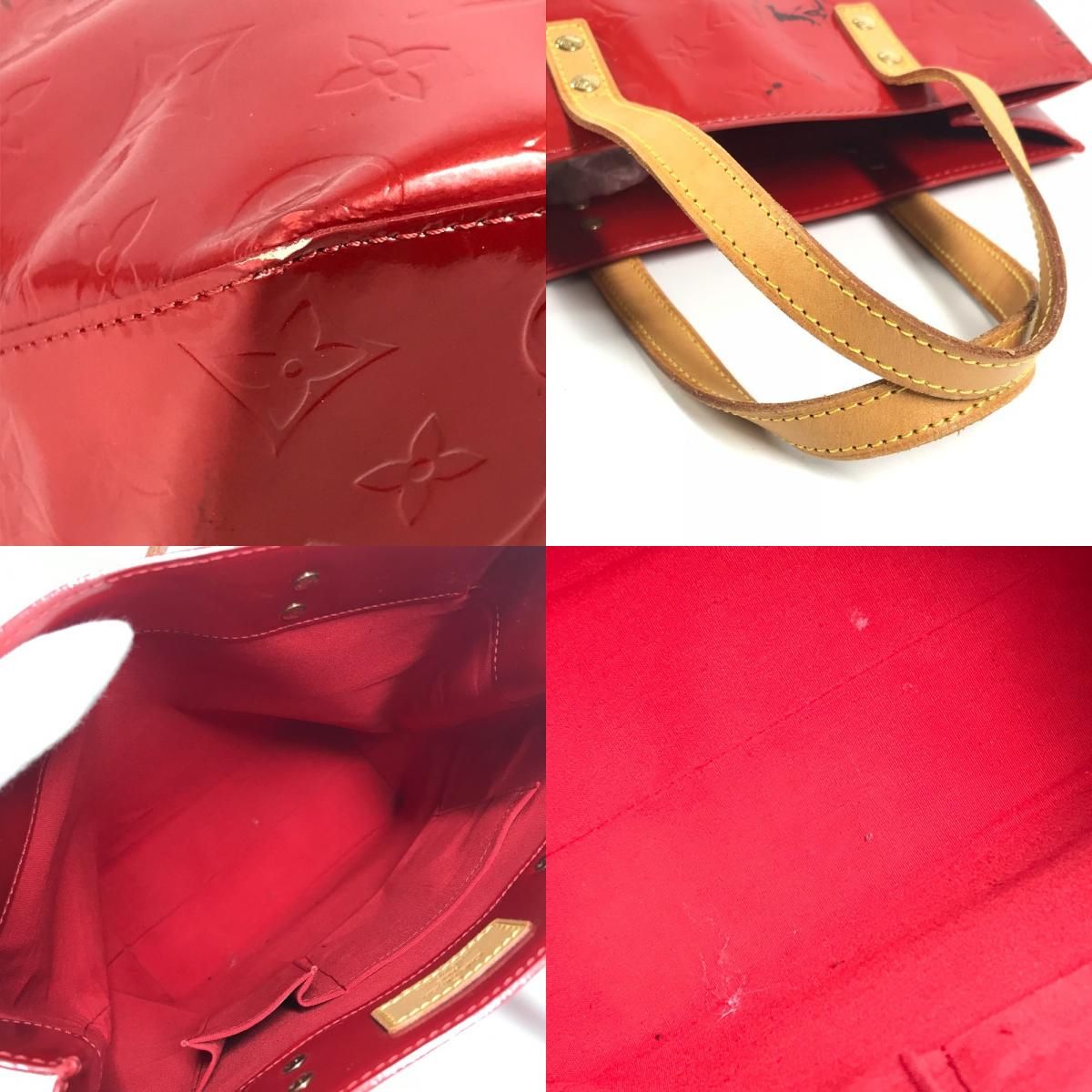 Louis Vuitton Shoulder Bag Reed MM Monogram Vernis Canvas Rouge Red — view 8