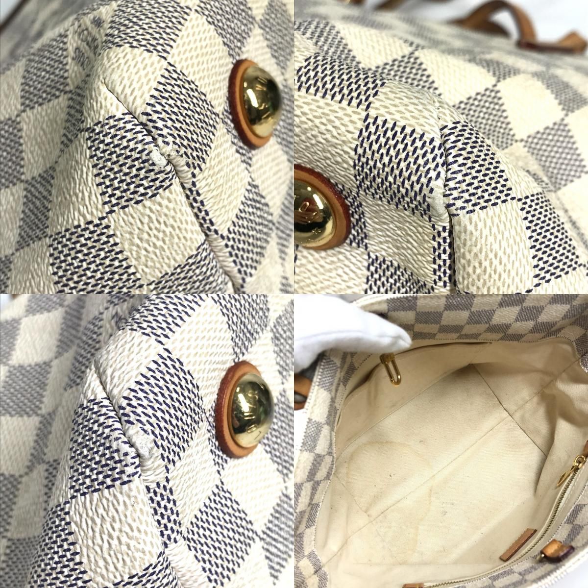Louis Vuitton Shoulder Bag Cabas PM Damier Azur Canvas White — view 7