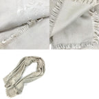 Louis Vuitton Shawl Monogram Silk Beige Scarf — view 9