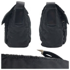 Prada Tessuto Triangle Logo Black Nylon Shoulder Bag Pochette — view 7