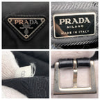 Prada Tessuto Triangle Logo Black Nylon Shoulder Bag Pochette — view 4
