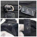 Prada Tessuto Triangle Logo Black Nylon Shoulder Bag Pochette — view 5