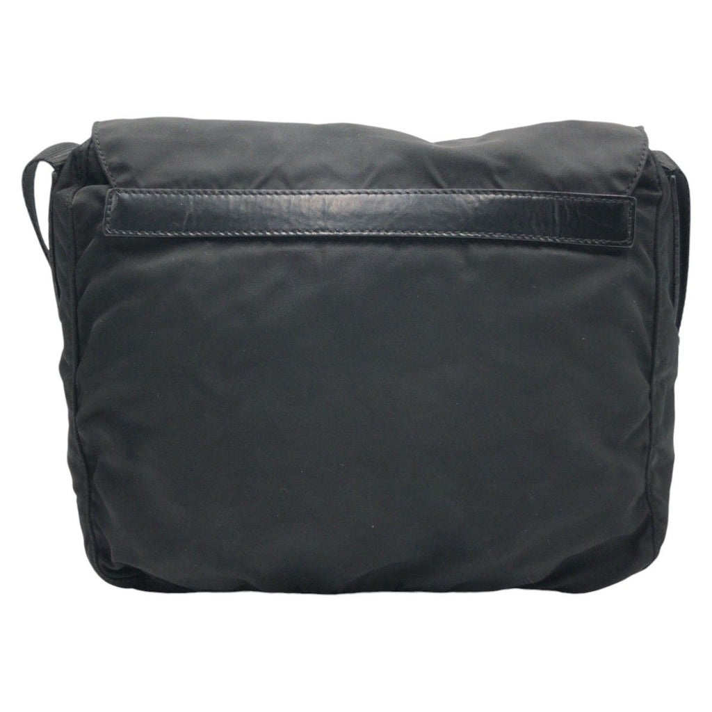 Prada Tessuto Triangle Logo Black Nylon Shoulder Bag Pochette — view 2