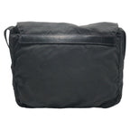 Prada Tessuto Triangle Logo Black Nylon Shoulder Bag Pochette — view 2