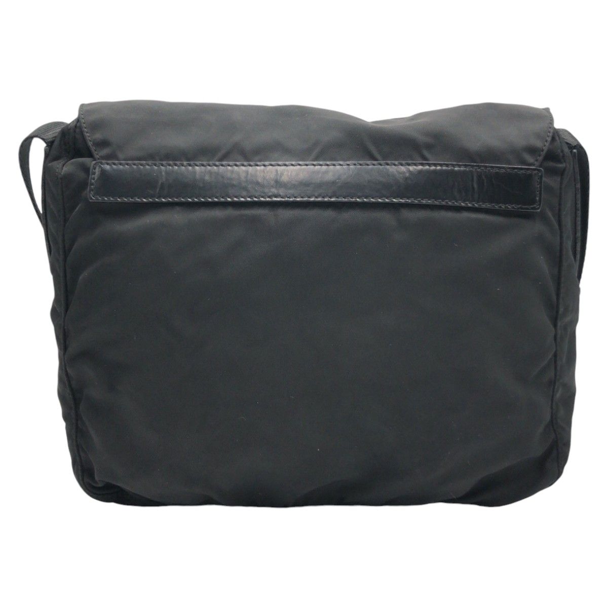 Prada Tessuto Triangle Logo Black Nylon Shoulder Bag Pochette — view 2