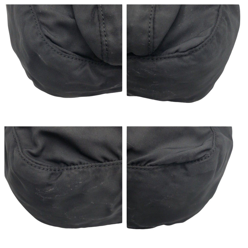 Prada Tessuto Triangle Logo Black Nylon Shoulder Bag Pochette — view 3