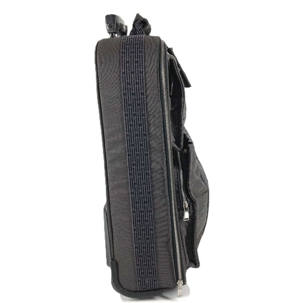 Hermes Travel Bag 2 Wheels Shoes Logo Canvas Gray — view 3