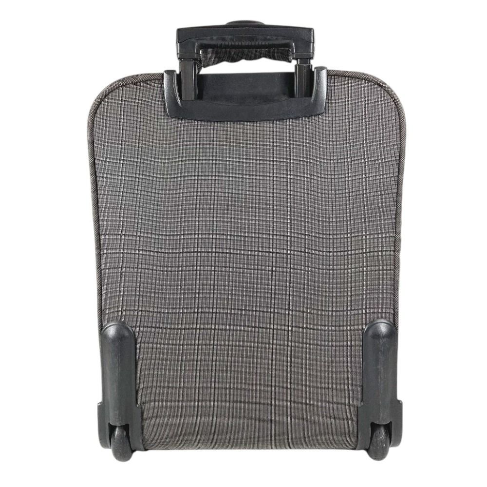 Hermes Travel Bag 2 Wheels Shoes Logo Canvas Gray — view 2