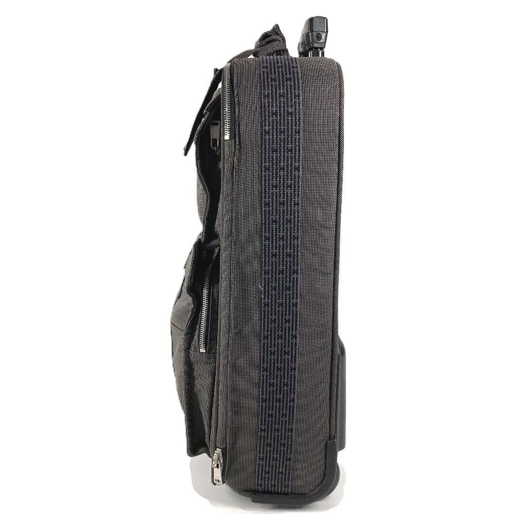 Hermes Travel Bag 2 Wheels Shoes Logo Canvas Gray — view 4