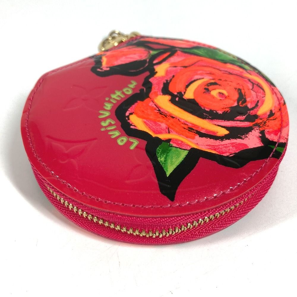 Louis Vuitton Coin Case Porte Monet Chapeau Monogram Vernis Canvas Pink — view 4