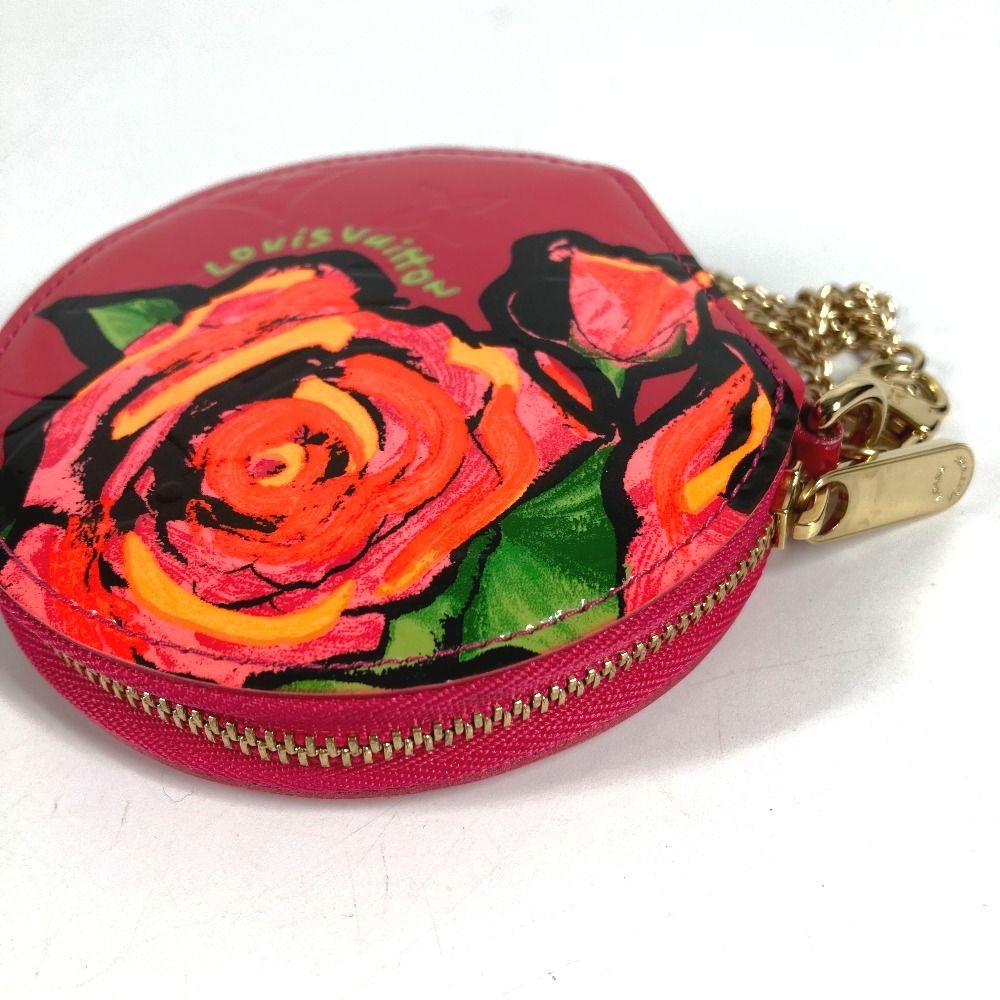 Louis Vuitton Coin Case Porte Monet Chapeau Monogram Vernis Canvas Pink — view 5