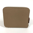 Hermes Coin Case Azap Compact Silk in Epsom Etoupe Gray — view 2