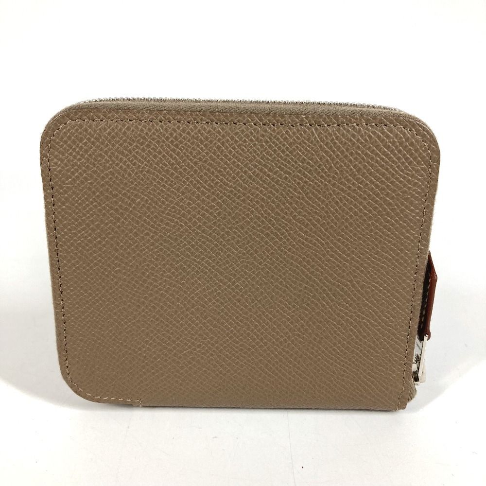 Hermes Coin Case Azap Compact Silk in Epsom Etoupe Gray — view 2