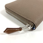 Hermes Coin Case Azap Compact Silk in Epsom Etoupe Gray — view 6