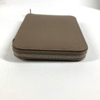 Hermes Coin Case Azap Compact Silk in Epsom Etoupe Gray — view 4