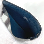 Hermes Card Case Chuchu Logo Series Leather Navy — view 7