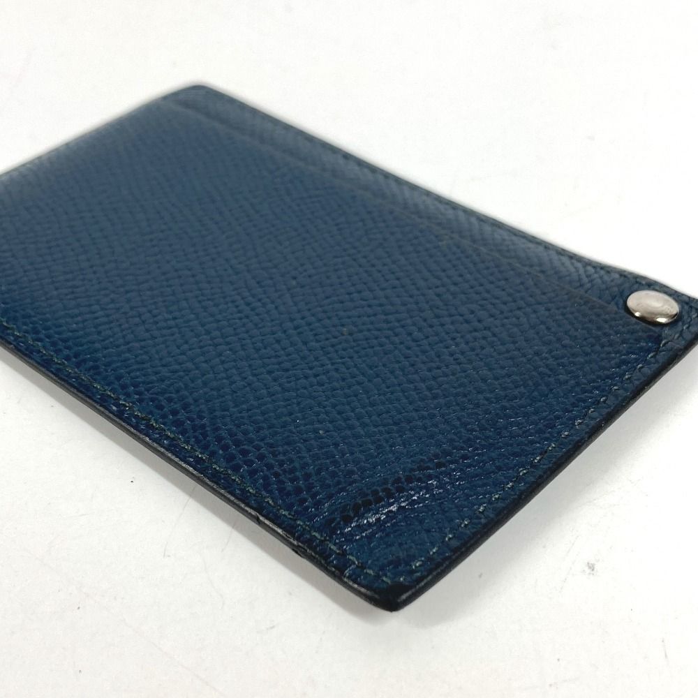 Hermes Card Case Chuchu Logo Series Leather Navy — view 5