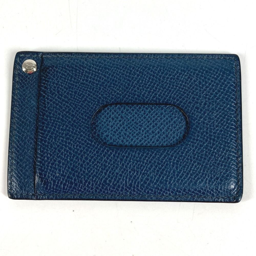 Hermes Card Case Chuchu Logo Series Leather Navy — view 2