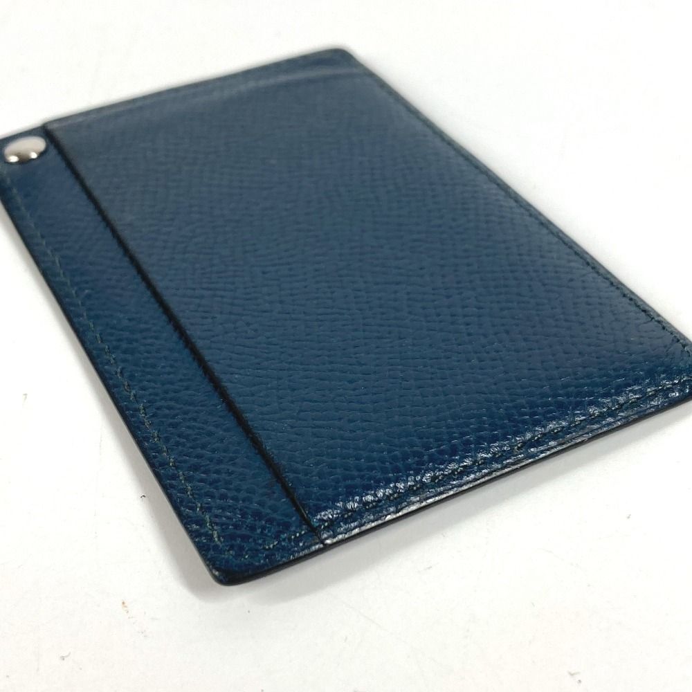 Hermes Card Case Chuchu Logo Series Leather Navy — view 3