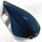 Hermes Card Case Chuchu Logo Series Leather Navy — view 6