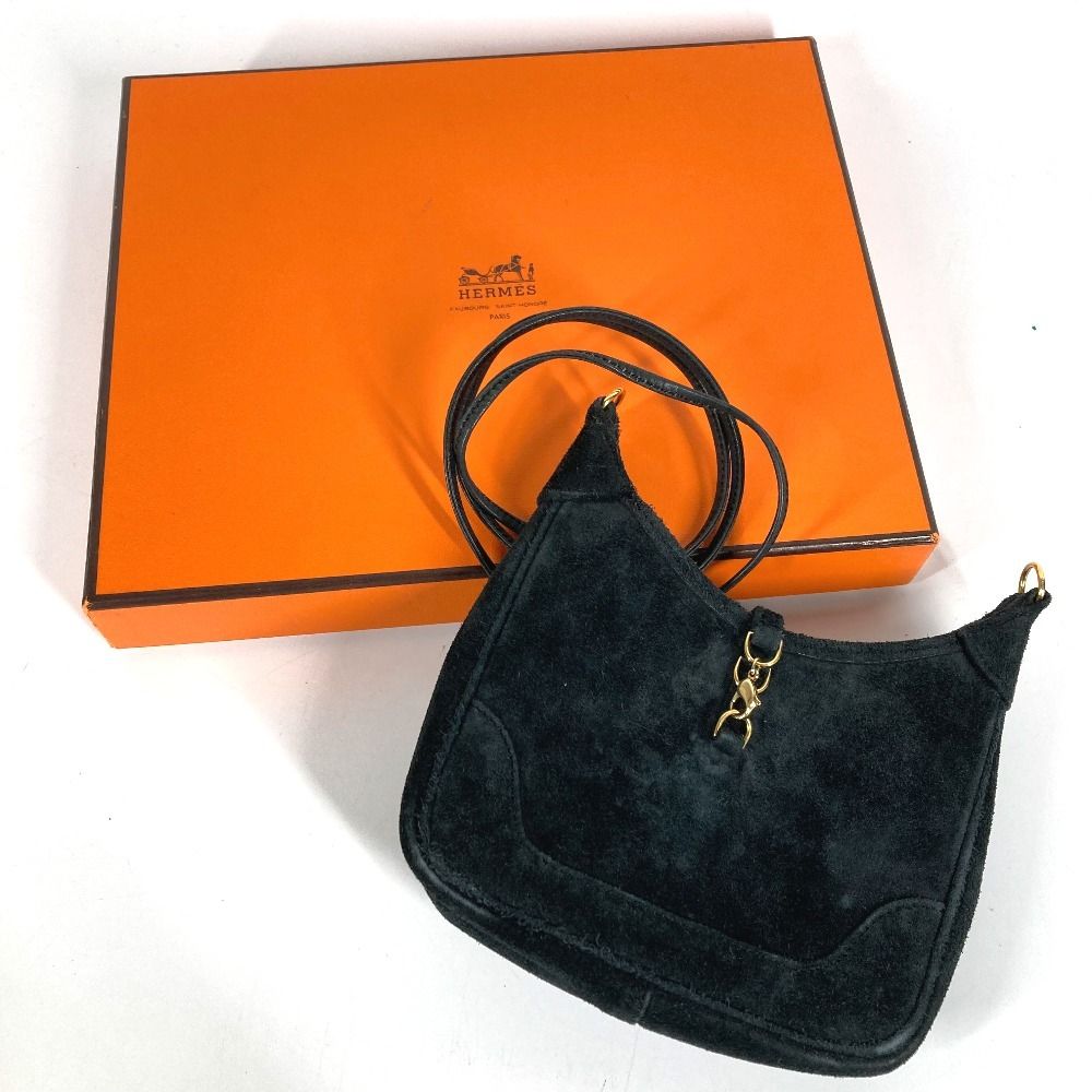 Hermes Shoulder Bag Mini Trim Dobris Black — view 2