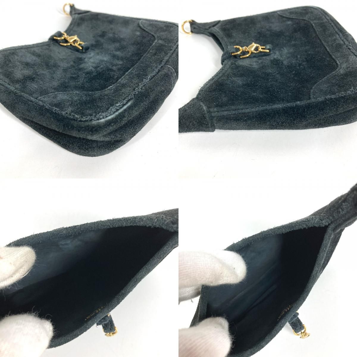 Hermes Shoulder Bag Mini Trim Dobris Black — view 8