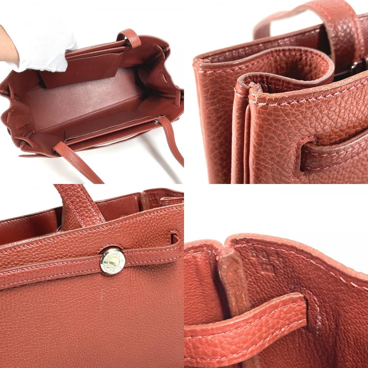 Hermes Shoulder Bag Cabana Leather Brown — view 8