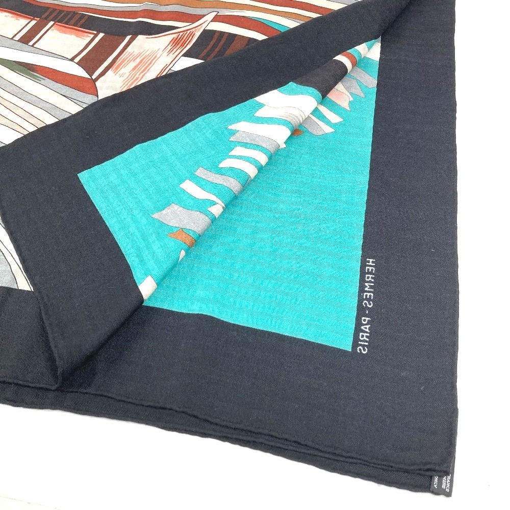 Hermes Scarf Carre Geant 140 Cashmere Black — view 8