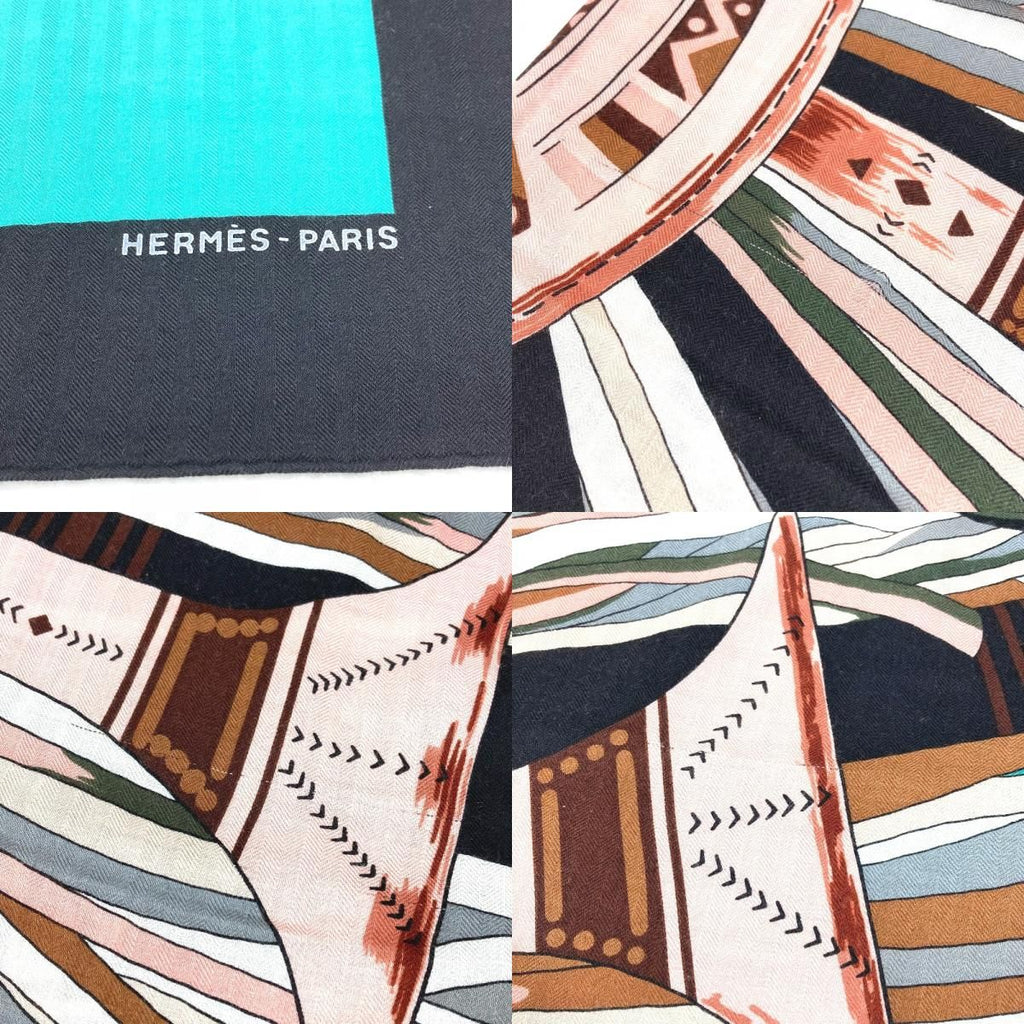 Hermes Scarf Carre Geant 140 Cashmere Black — view 9