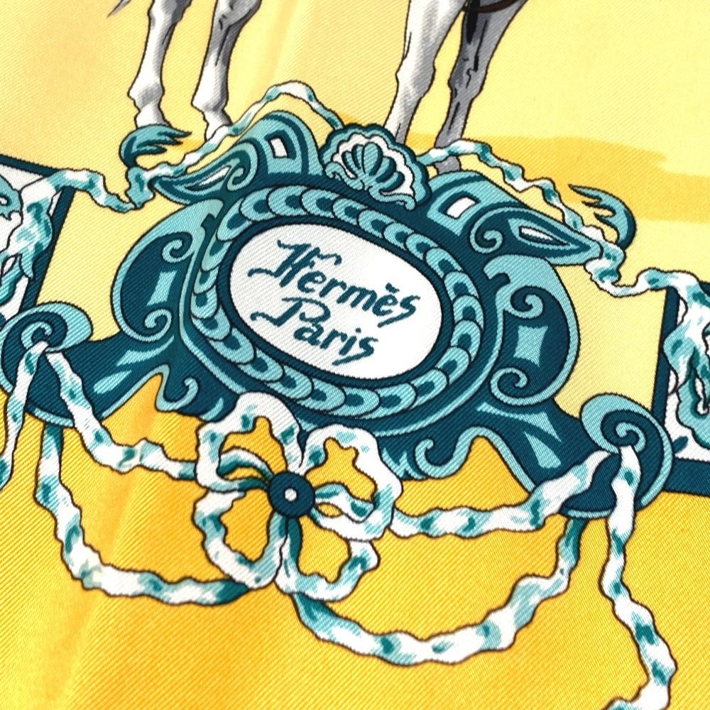 Hermes Scarf Carre 90 Silk Orange — view 7