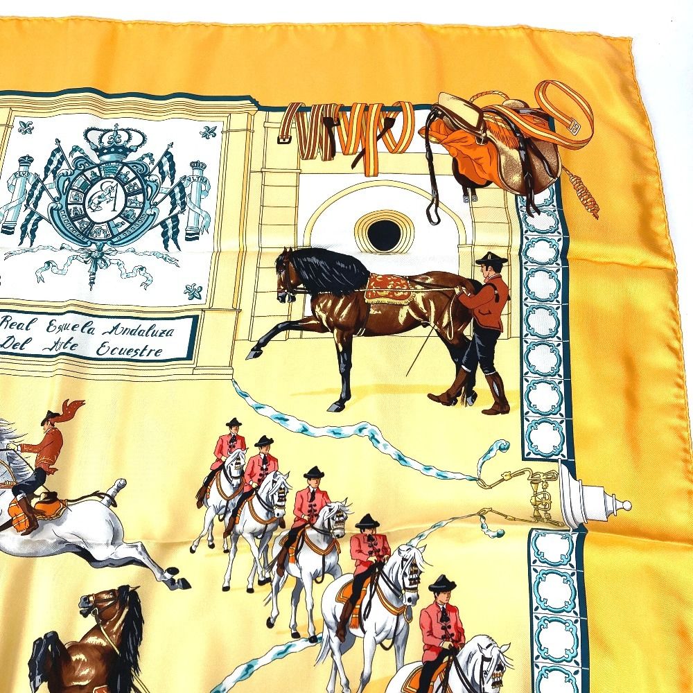 Hermes Scarf Carre 90 Silk Orange — view 4