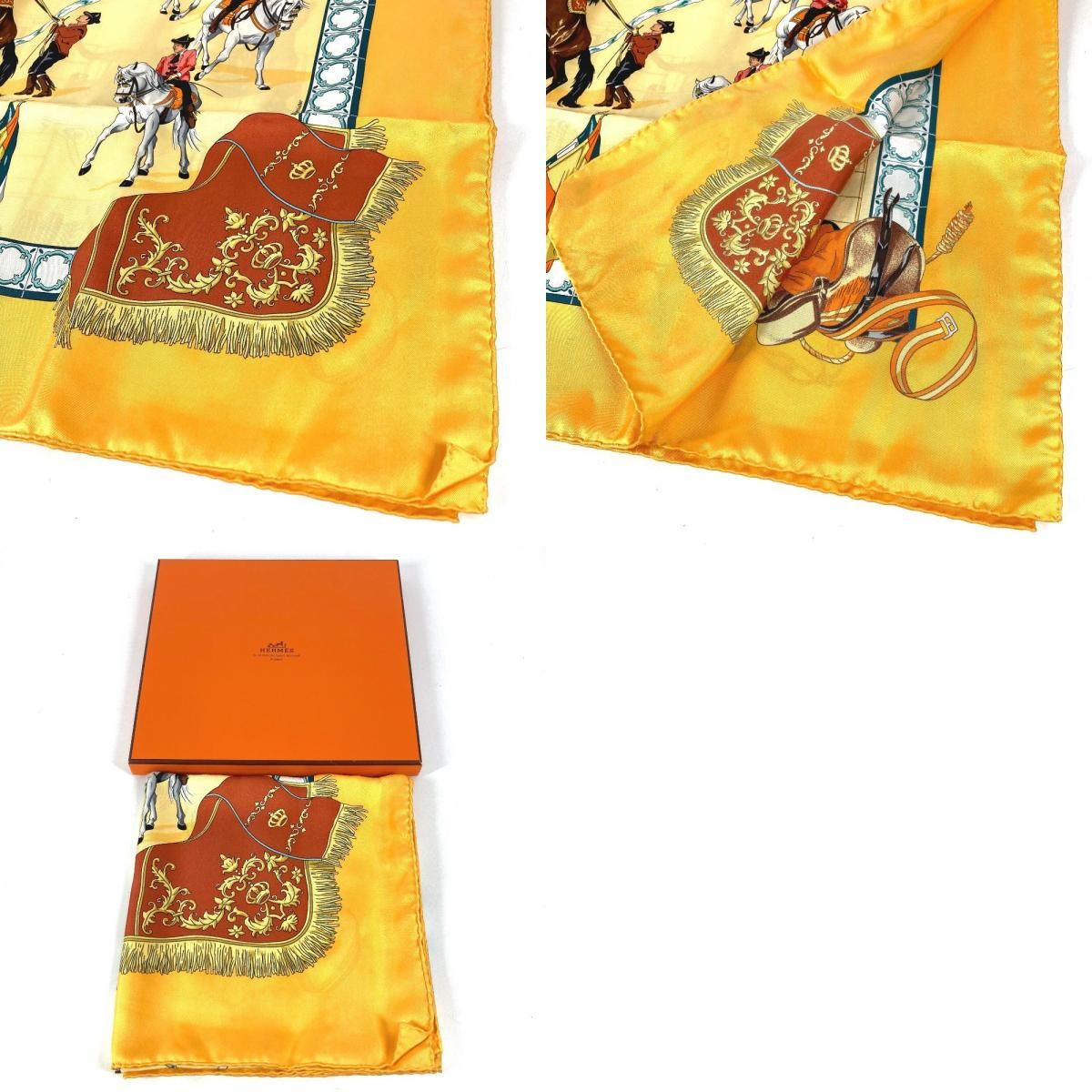 Hermes Scarf Carre 90 Silk Orange — view 9