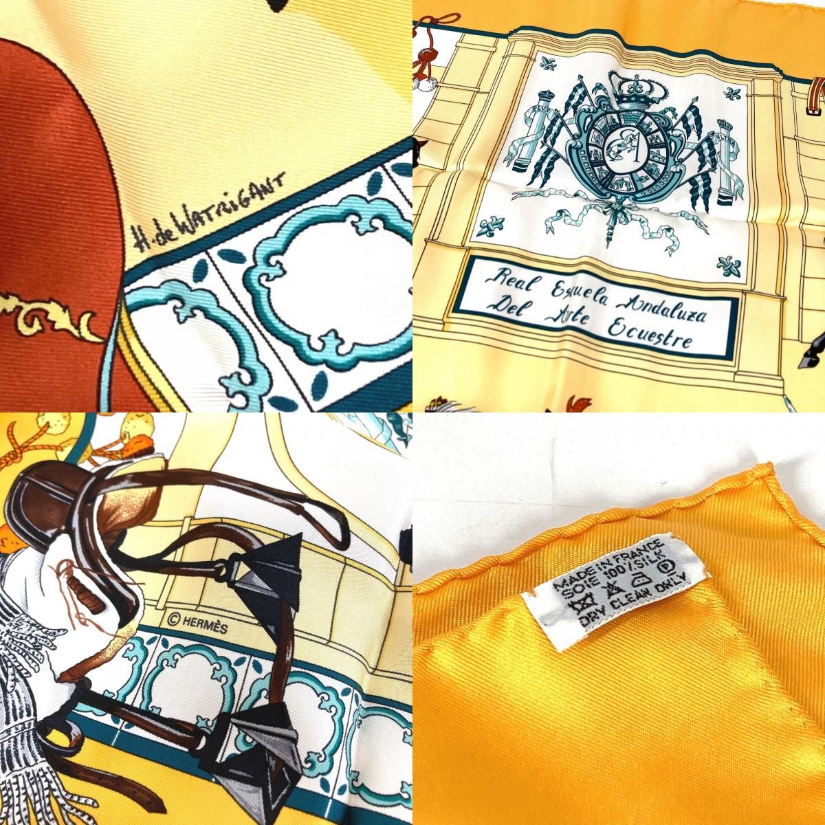 Hermes Scarf Carre 90 Silk Orange — view 8