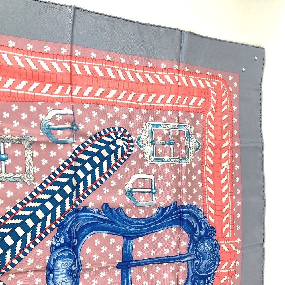 Hermes Scarf Carre 90 Washed Silk Pink — view 3