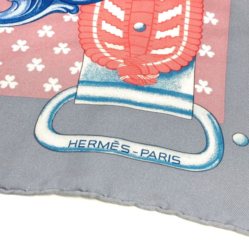 Hermes Scarf Carre 90 Washed Silk Pink — view 7